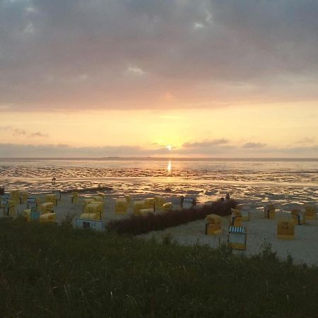 Haus Duenenglueck Whg. 23, Teilseesicht Cuxhaven Esterno foto
